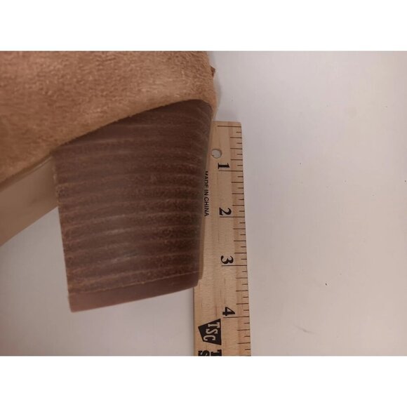 Franco Fortini Women's Brown Suede Zipper Block Heel Boots  Size 10 - Picture 8 of 11